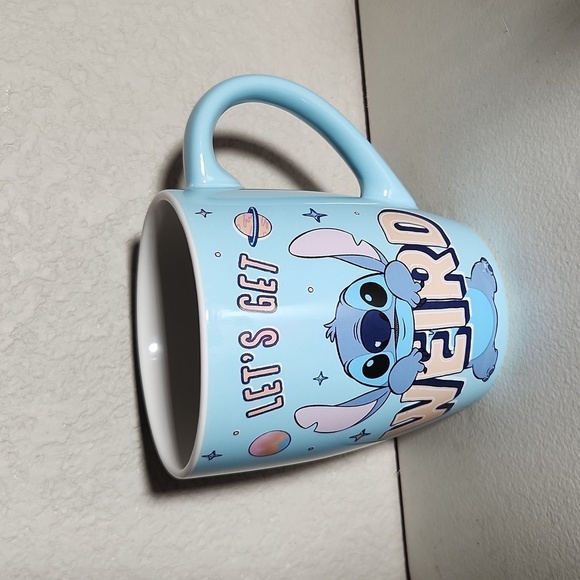 Disney Coffee Mug Stitch Let’s Get Weird Large Stitch 25 ounces Ceramic Cup NEW - Picture 1 of 7